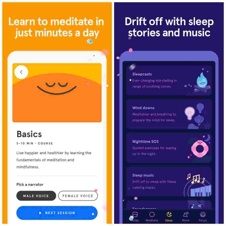 Download Headspace mod Apk Meditation & Sleep (MOD, Premium Subscription),  Percuma pada Android.
